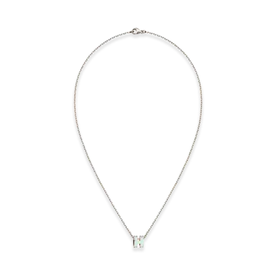 Hermes Mini Pop H Pendant "Rose Gold/Blue Zephyr"