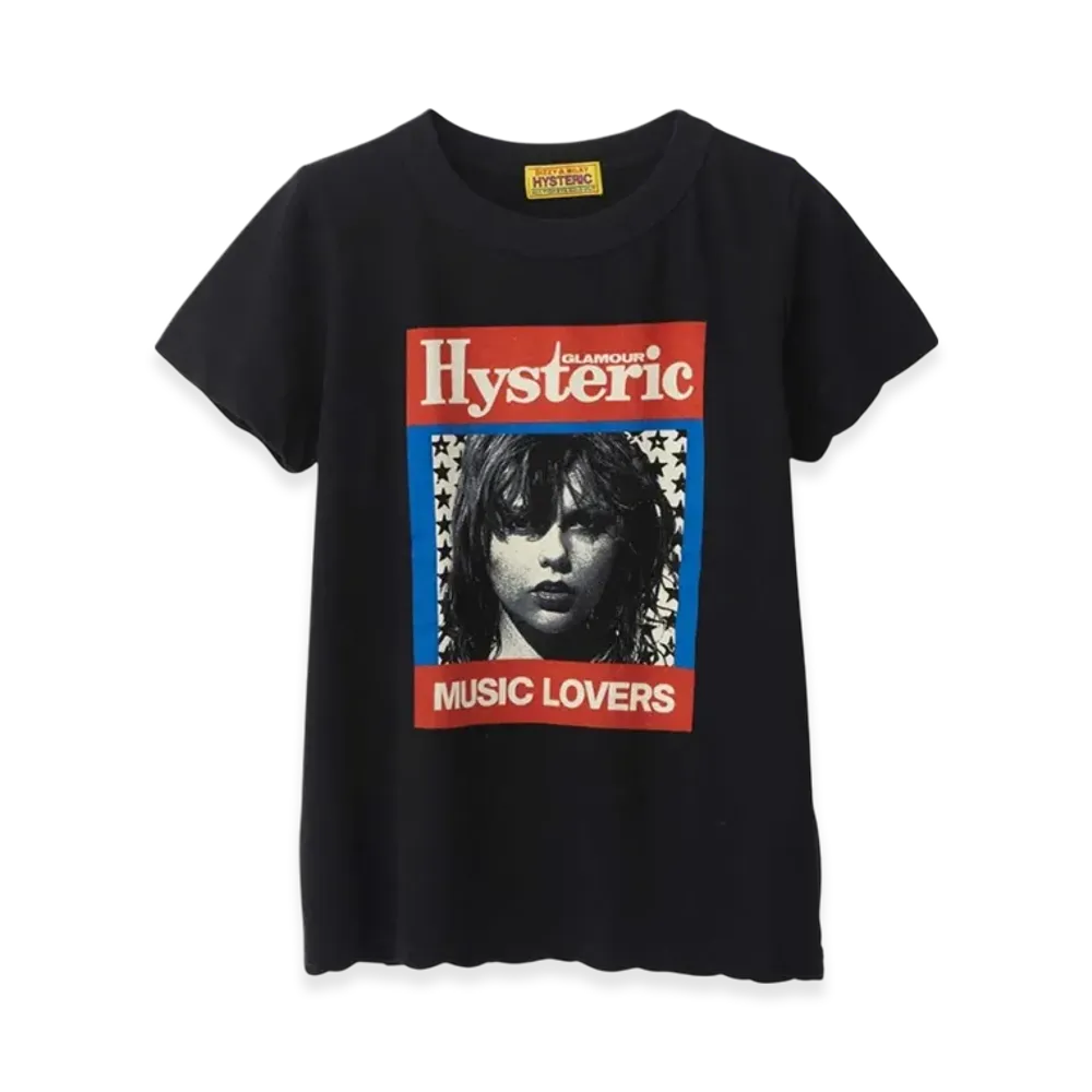 HYSTERIC GLAMOUR HG Music Magazine T-Shirt "Black"