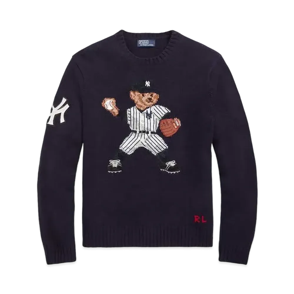 Polo Ralph Lauren Yankees Bear Sweater Unisex "Navy"