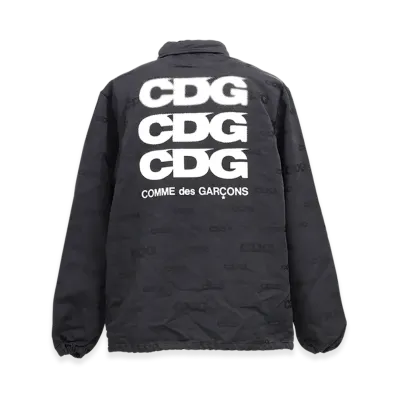 Comme des Garcons CDG Jacquard Coach Jacket "Black"