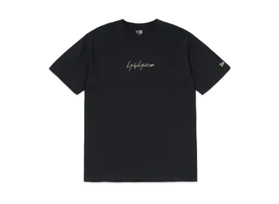 Yohji Yamamoto Pour Homme NEW ERA METALLIC GOLD SIGNATURE SS TEE "Black"
