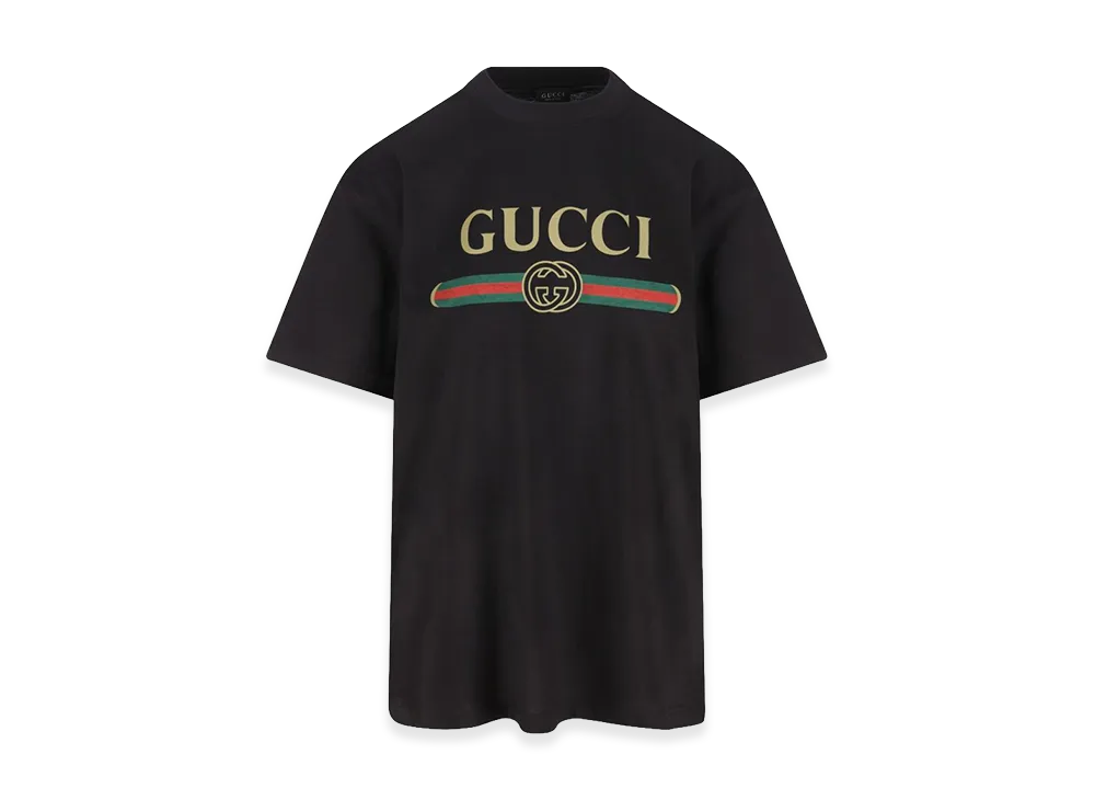 GUCCI Women's Cotton Blend T-Shirt "Black"