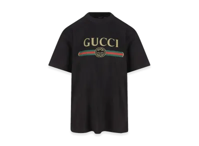 GUCCI Women's Cotton Blend T-Shirt "Black"