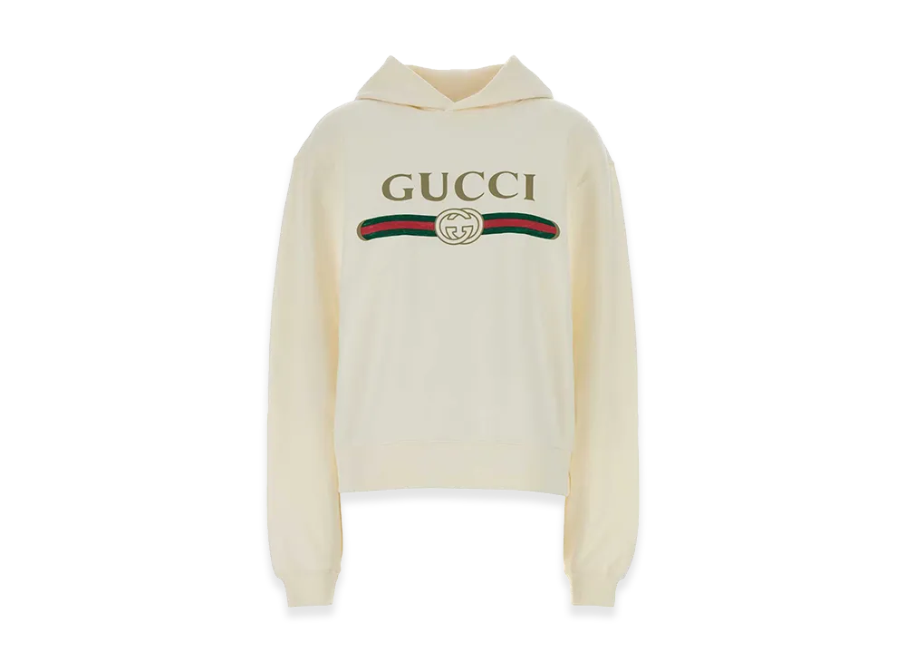 GUCCI Women's Cream Cotton Blend Sweatshirt "White"
