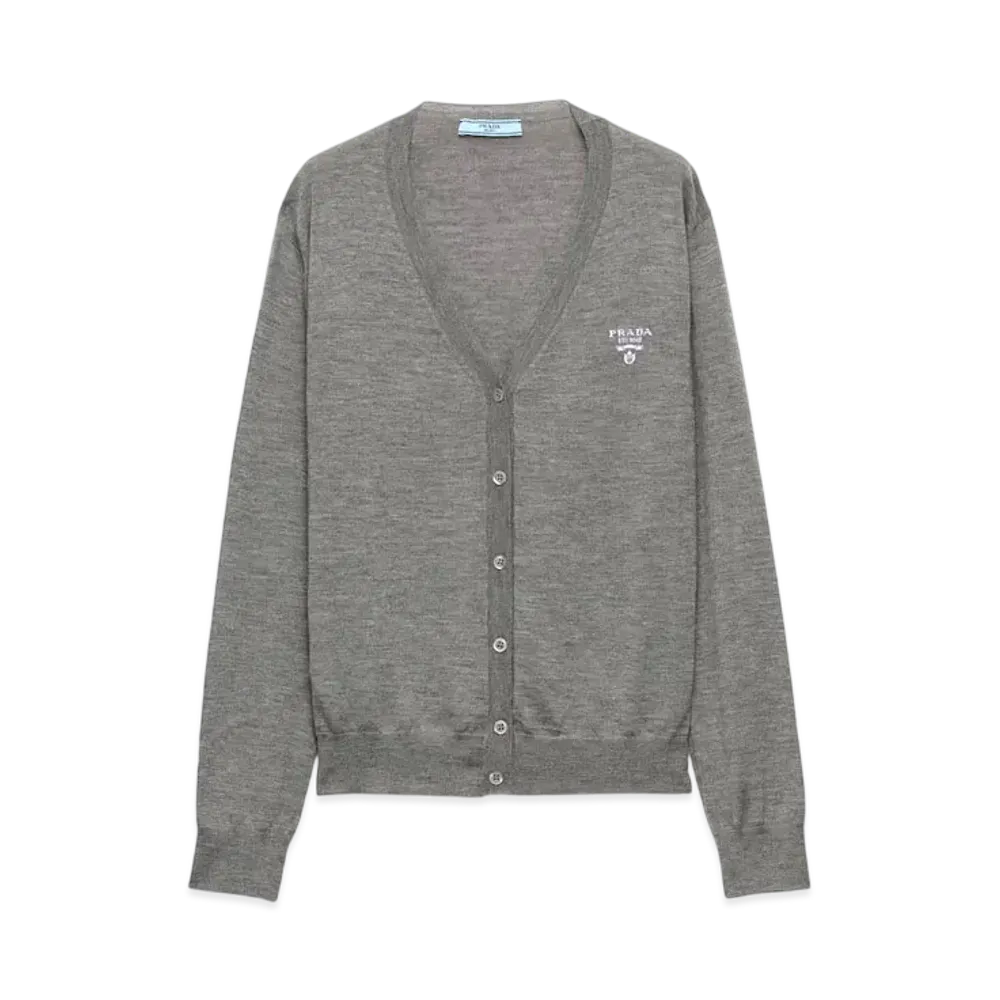 PRADA Women's Cashmere Cardigan "Gray"