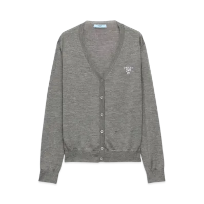 PRADA Women's Cashmere Cardigan "Gray"