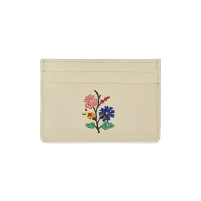 PALACE FLOWER STITCH CARDHOLDER "White"