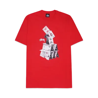 Stussy HOUSE OF CARDS TEE "Red"