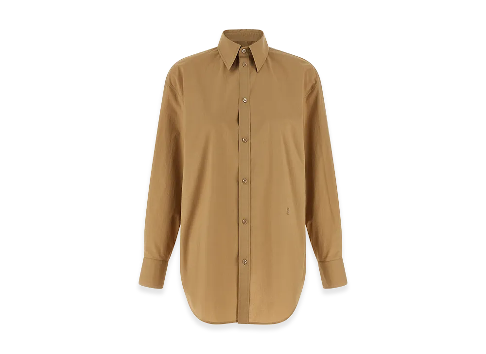 Saint Laurent Women's New Chemise Oxford Brillant "Beige"