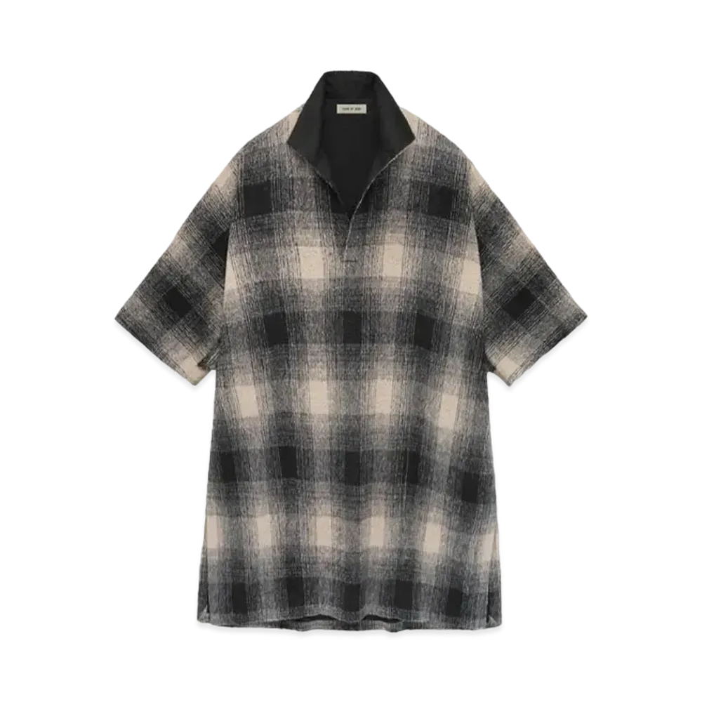 FEAR OF GOD Alpaca Polo Collar Poncho "Black/Cream"