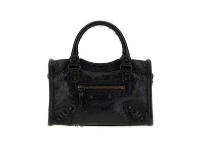 BALENCIAGA Women's Leather Nano Le City Handbag "Black"