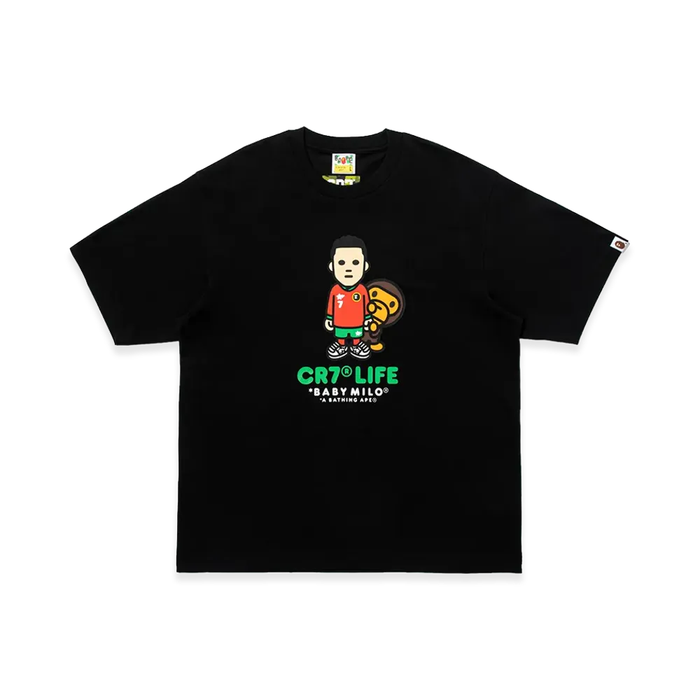 A BATHING APE x Cristiano Ronaldo CR7 Life Baby Milo Relaxed Fit Tee "Black"