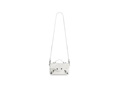 BALENCIAGA Women's Le City Flap Bag Nano "Optic White"