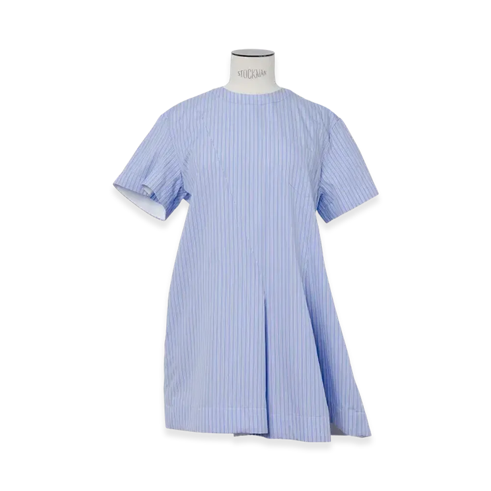 sacai Poplin Dress "Light Blue Stripe"