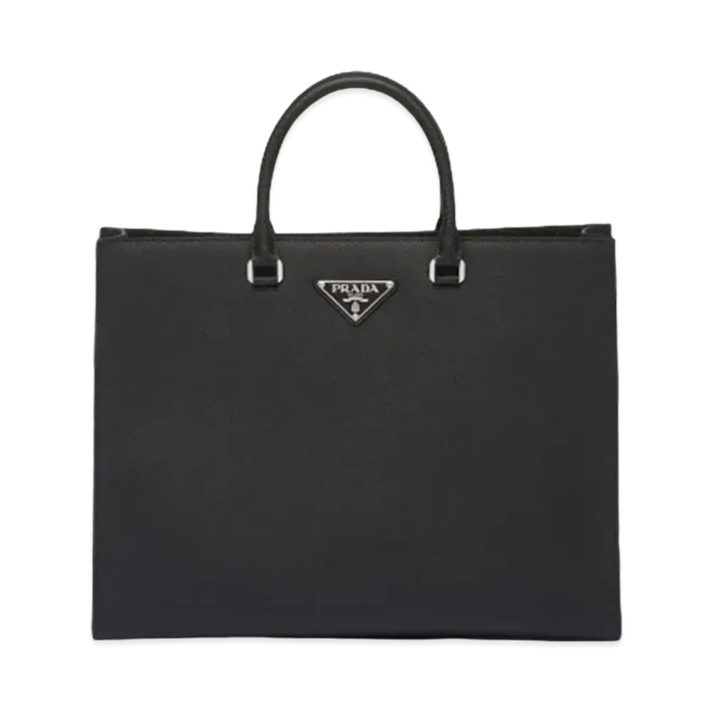 PRADA Saffiano Leather Tote Bag "Black"