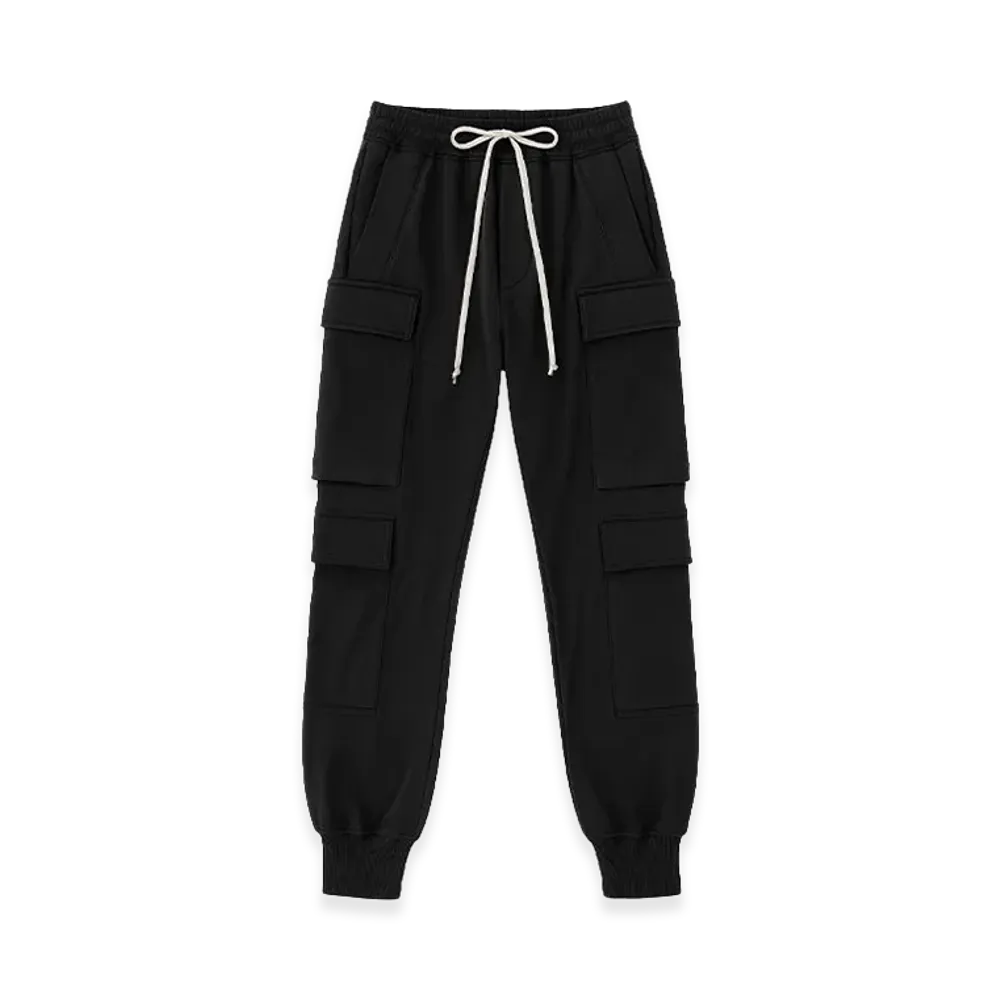 Rick Owens Hollywood Mastodon Mega Cargo Pants "Black"