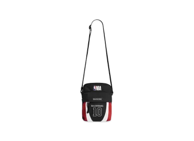 BALENCIAGA x NBA Collaboration Explorer Crossbody Pouch "Black/White/Vermilion Red"