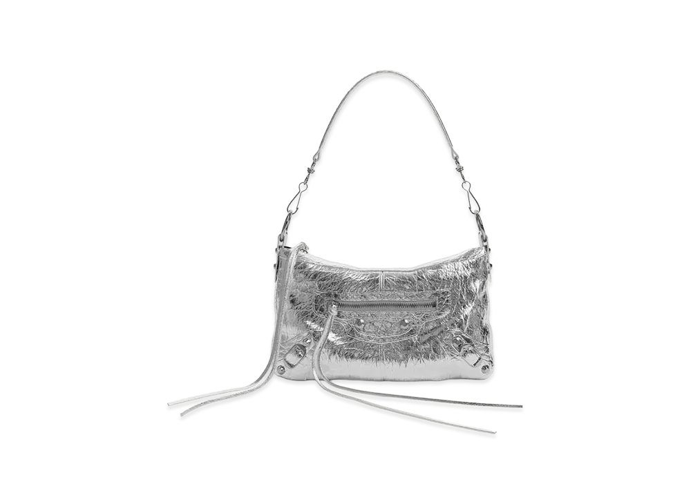 BALENCIAGA Women's Le City Moto Mini "Silver"