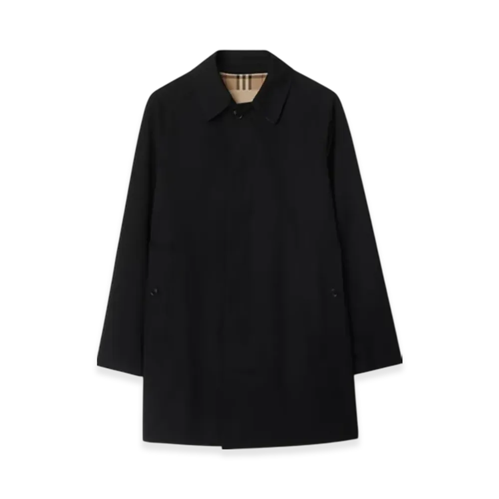 Burberry Short Camden Heritage Car Coat "Black"