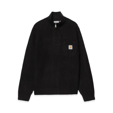 Carhartt WIP Detroit Half Zip Sweater "Black"