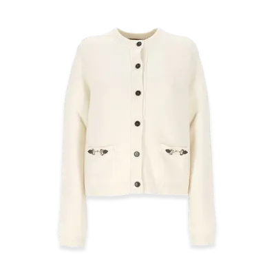 GUCCI Women's Wool Blend Cardigan "White"