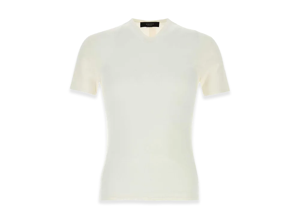 GUCCI Knit T-Shirt "White"