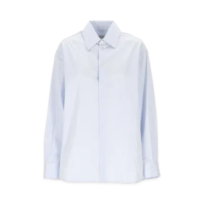 Saint Laurent Women's Shirts "Craie/Bleu"