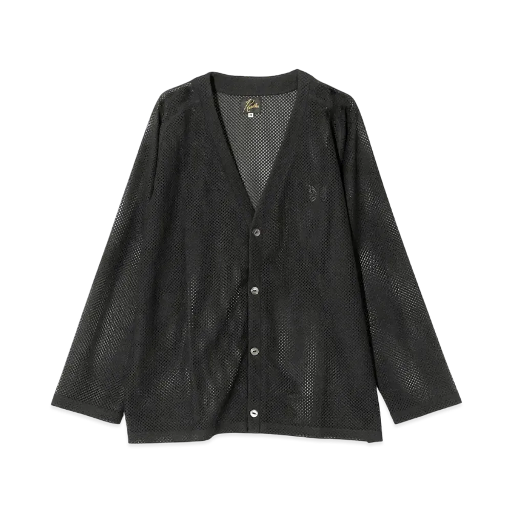 NEEDLES V-Neck Cardigan - Raschel Lace "Black"