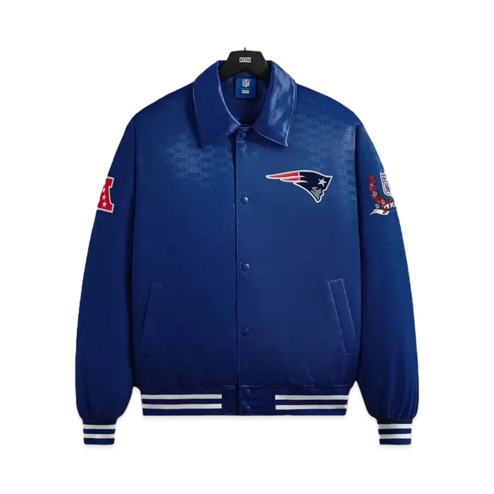 Kith x the NFL: Patriots Satin Bomber Jacket "Action"