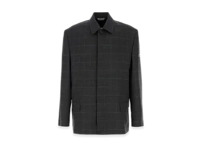 BALENCIAGA Embroidered Wool Blazer "Gray"