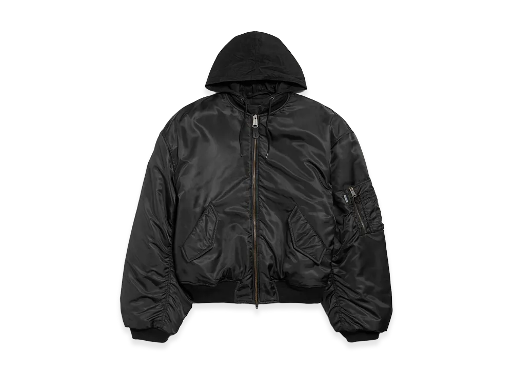 BALENCIAGA Hooded Bomber "Black"