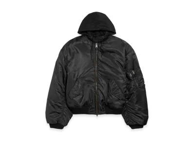 BALENCIAGA Hooded Bomber "Black"