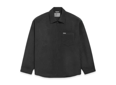 BALENCIAGA Brushed Wool Overshirt "Heather Grey"