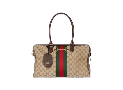 GUCCI Women's GG Fabric Large Borsetto Handbag "Beige"