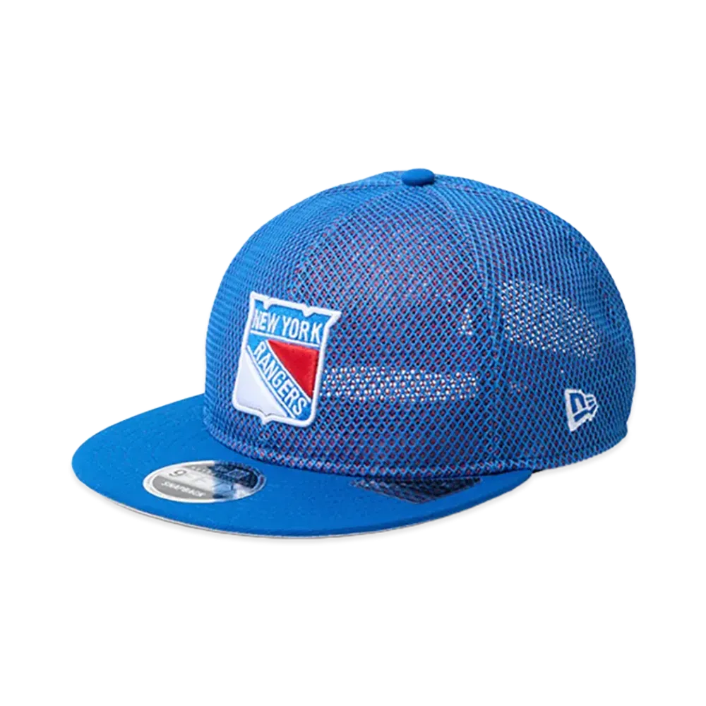 NEW ERA Powered by GORO NAKATSUGAWA (MIN-NANO) RC 9Fifty Flat Visor New York Rangers Double Mesh "Blue Mesh/Blue Azure"