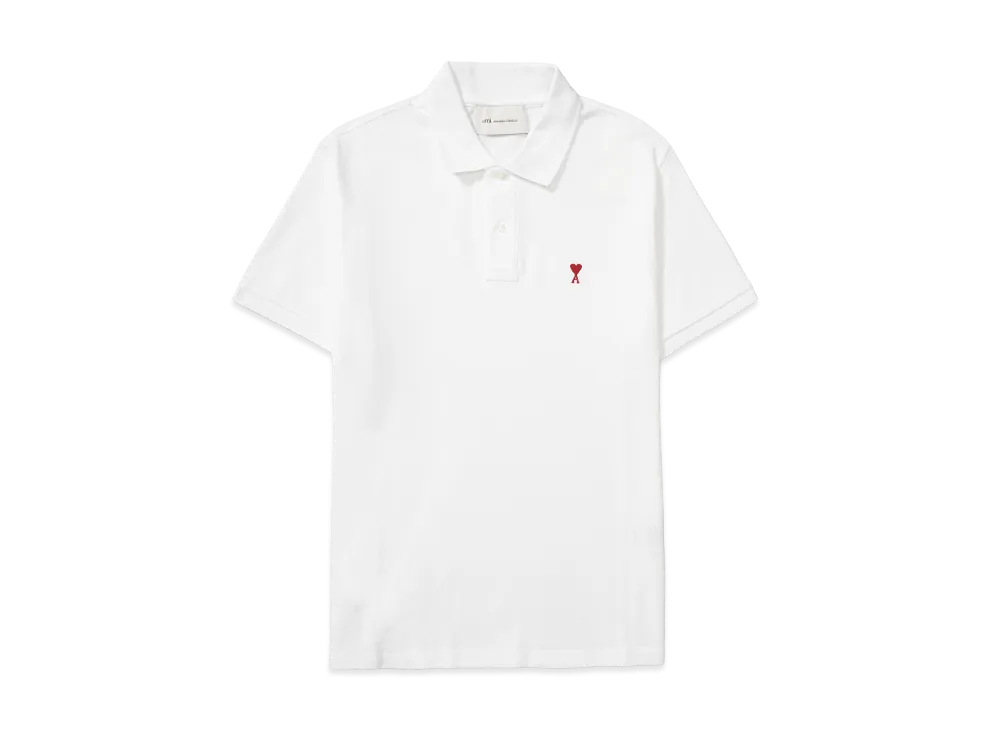 AMI PARIS De Coeur Polo Shirt "White"