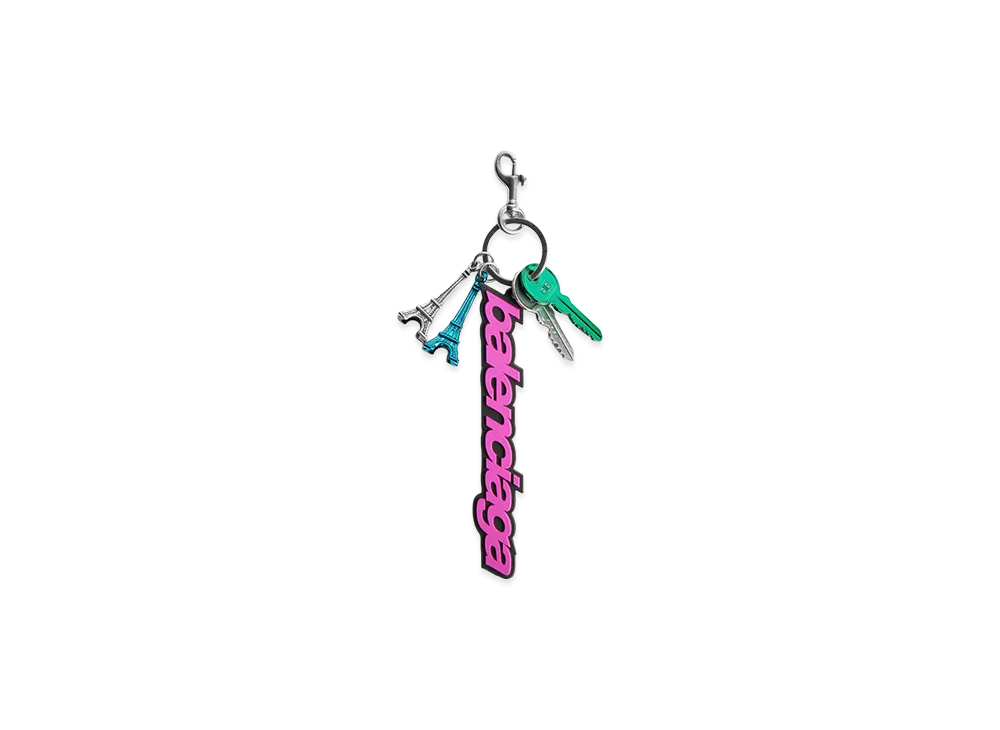 BALENCIAGA Women's Biker Balenciaga Charm/Keyring "Pink/Black"