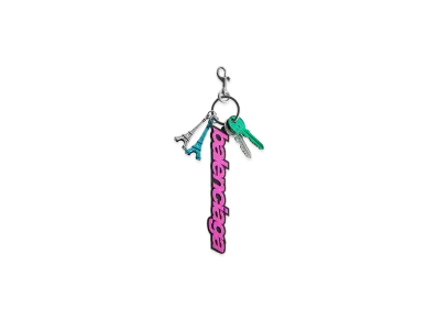 BALENCIAGA Women's Biker Balenciaga Charm/Keyring "Pink/Black"