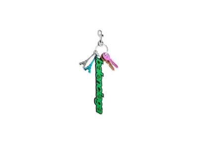 BALENCIAGA Women's Biker Balenciaga Charm/Keyring "Green/Black"