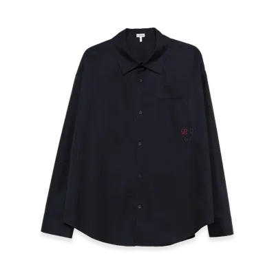 LOEWE Cotton Twill Shirt "Blue"