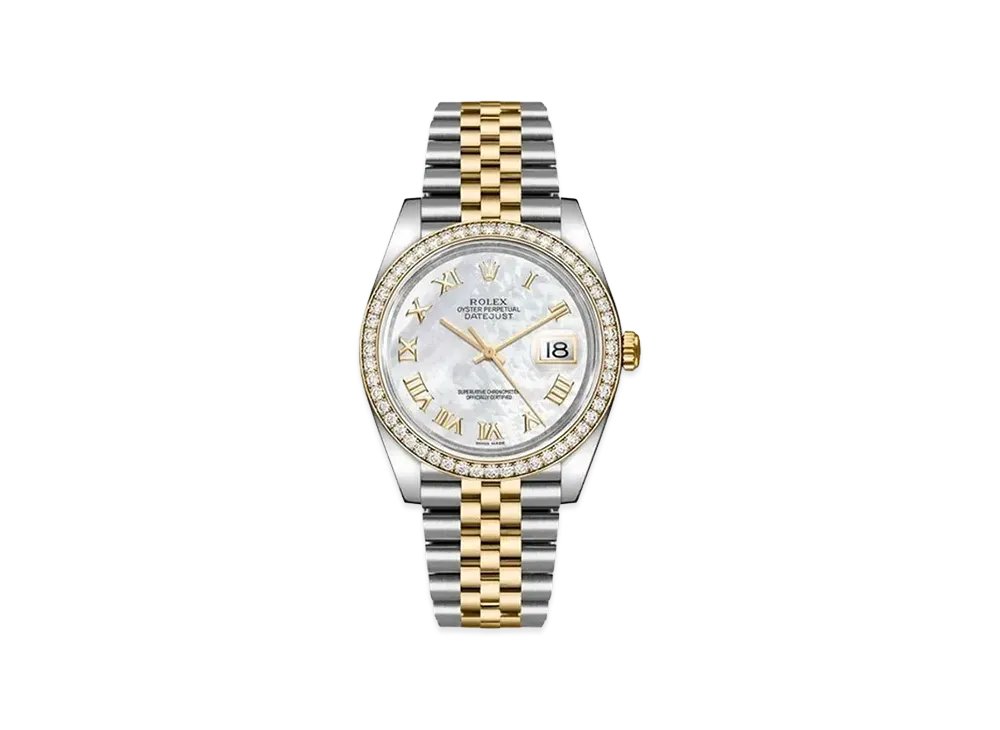 ROLEX Datejust "White Shell Roman/Stainless Steel/Yellow Gold"