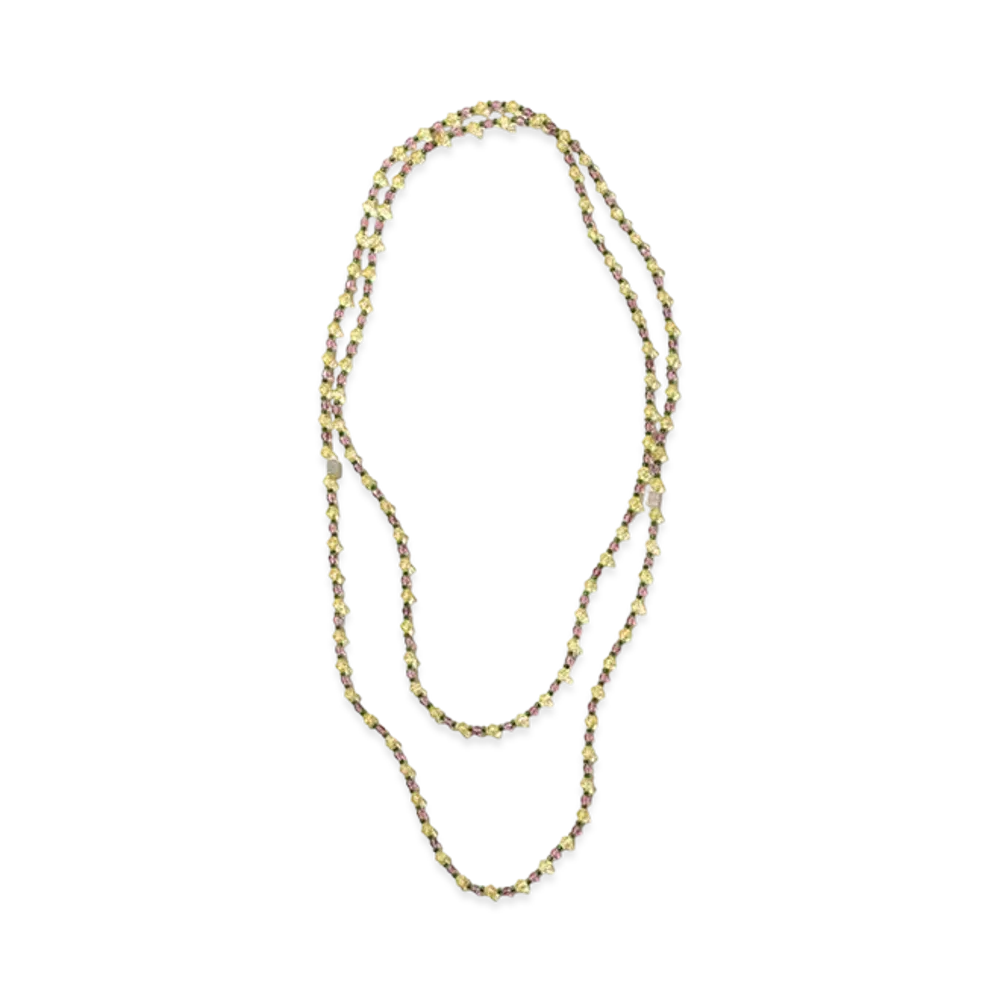 NEEDLES Crystal Beads Long Necklace "Yellow"