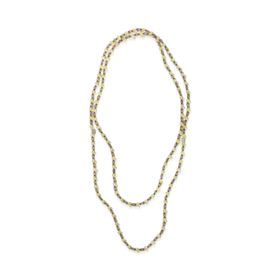 NEEDLES Crystal Beads Long Necklace "Yellow"
