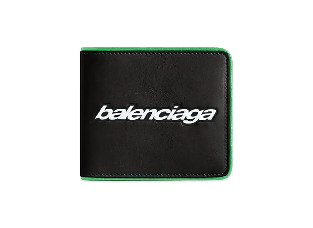 BALENCIAGA Biker Square Fold Wallet "Black"
