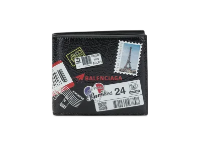 BALENCIAGA Cash Square Folded Wallet "Black"