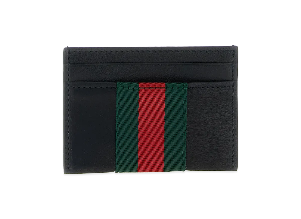 GUCCI 'Web Trademark' Card Holder "Black"