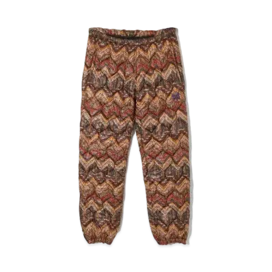 Needles Zipped Pant - Quilted Poly Cloth "Brown"