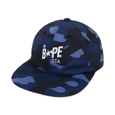 A BATHING APE Bape STA Panel Cap "Navy"