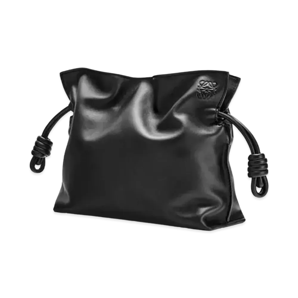 LOEWE Mini Flamenco Clutch In Nappa Calfskin "Black"