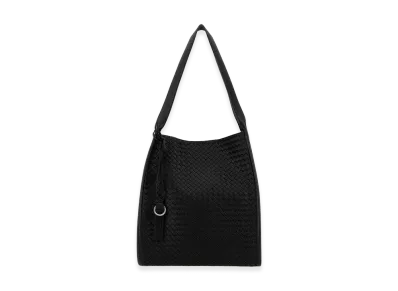 Bottega Veneta Leather Corriere Shopping Bag "Black"